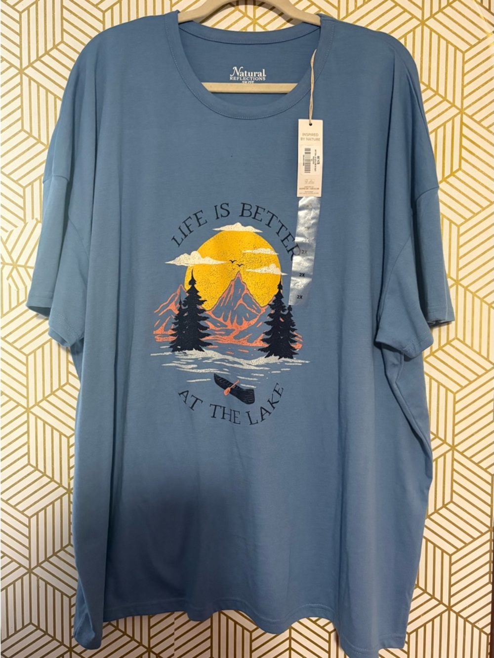 Natural Reflections Blue Lake Graphic Tee 2X